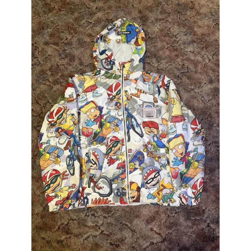 Members Only x Nickelodeon multi colored rugrats hoodie Size Large